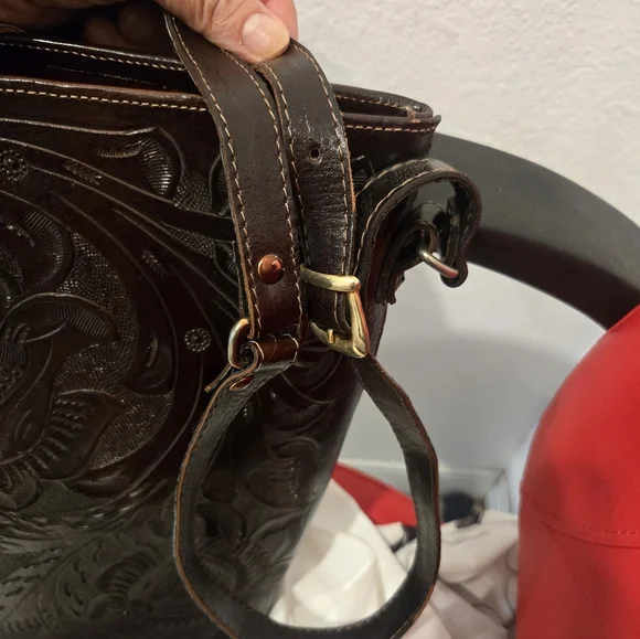 leather bag, it is 100% hand-tooled, artisanal work,like New - Picture 5 of 8